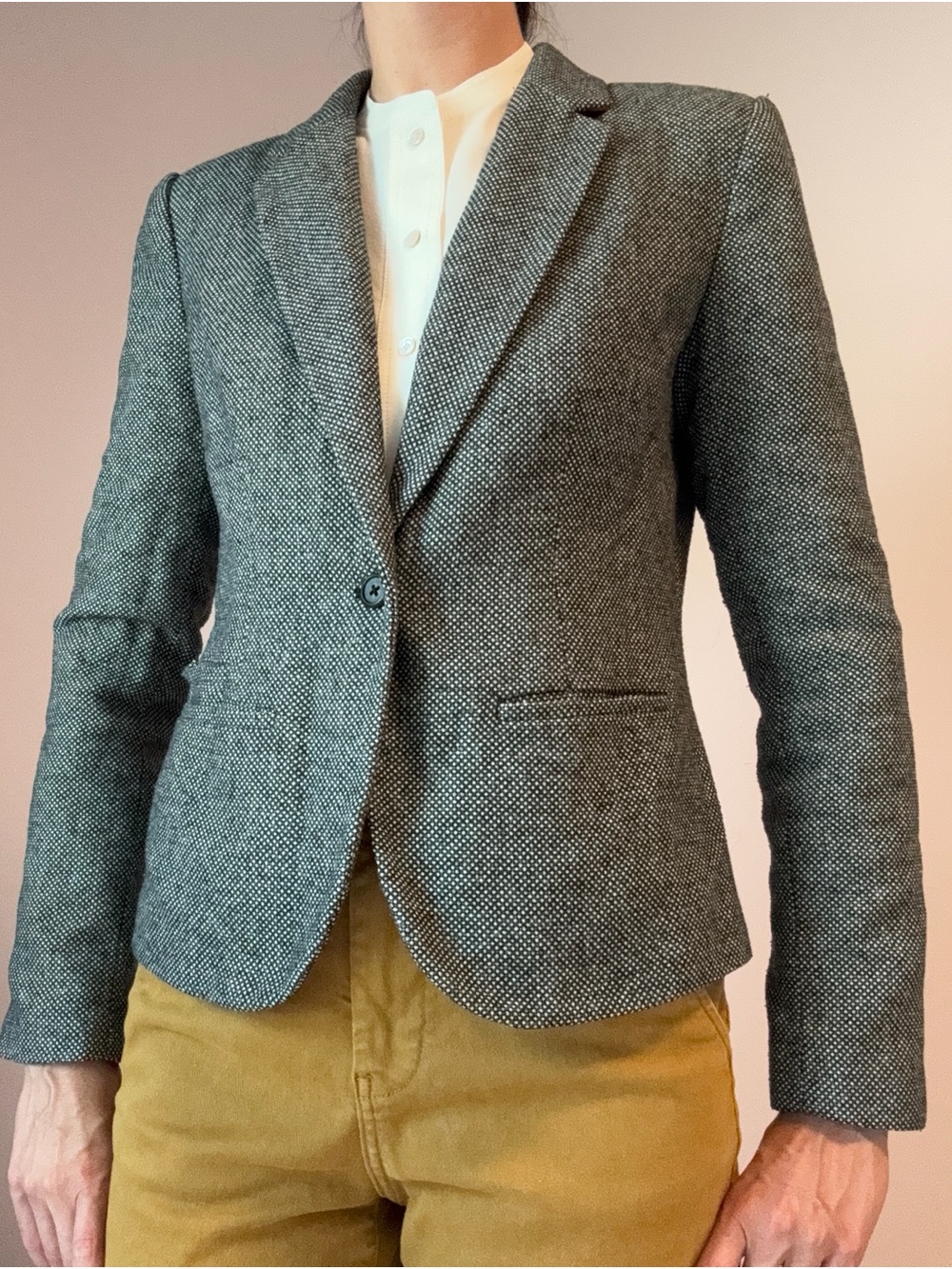 Merona Heather Gray Single-Button Tailored Blazer